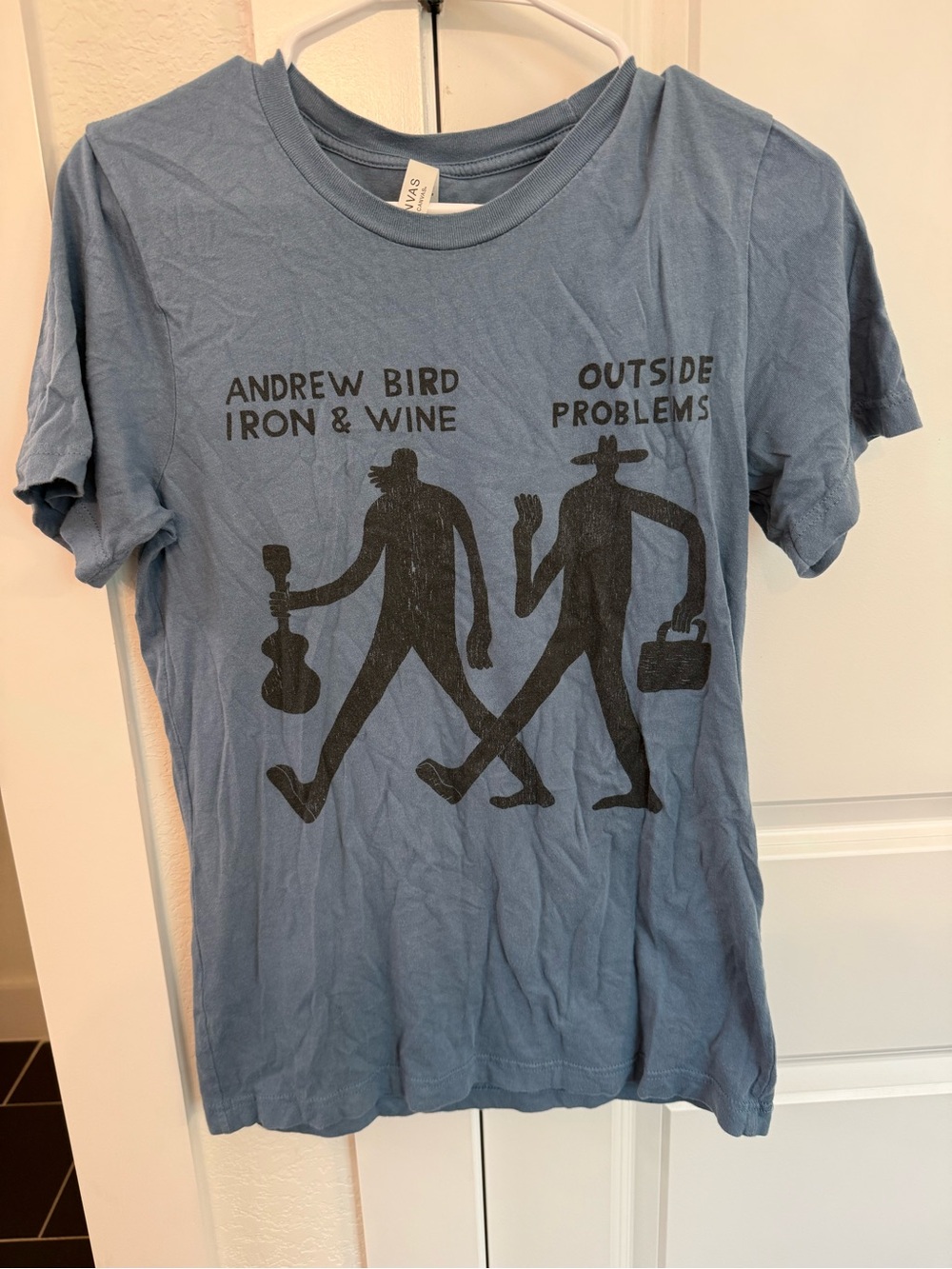 Bella Canvas Blue Andrew Bird Iron & Wine Outside Problems Graphic Tee